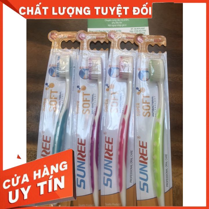 [ COM BO 4 BÀN CHẢI 4 MÀU]Bàn chải đánh răng siêu mềm sure hàng  Thái Lan ĐẦU LÔNG MẢNH MỀM CHẢI SẠCH TỪNG KẼ RĂNG