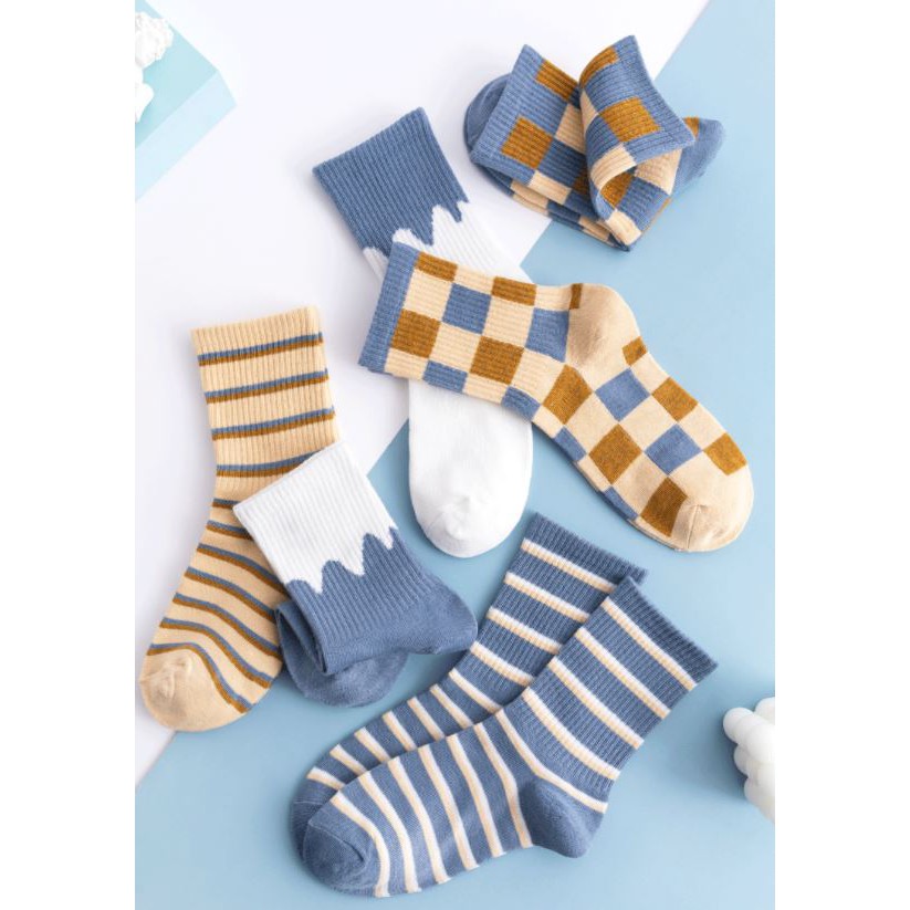 Set 5 Đôi Tất Vớ Nữ Cao Cổ Ms.Birthday Nhiều Màu