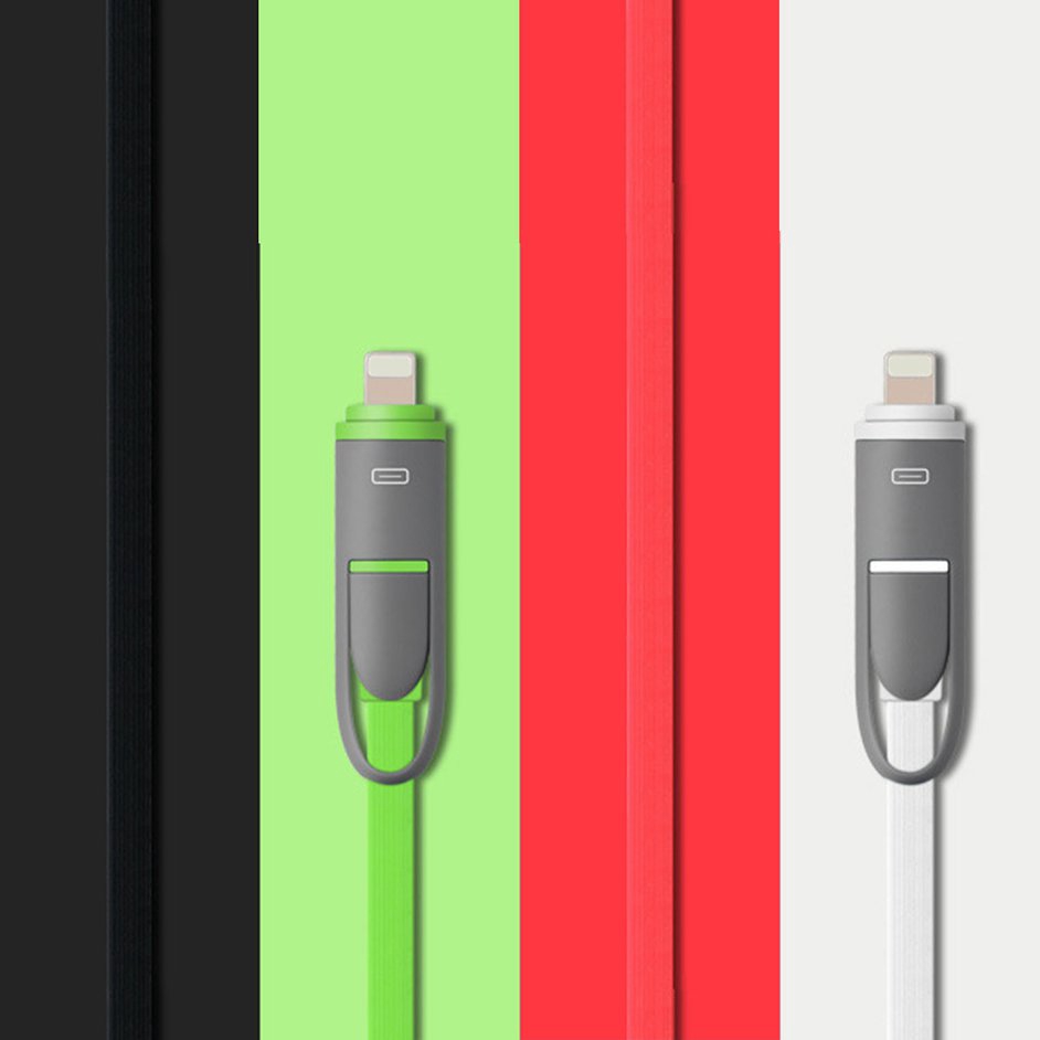 Dây Cáp Sạc 2 Trong 1 Cho Iphone Android