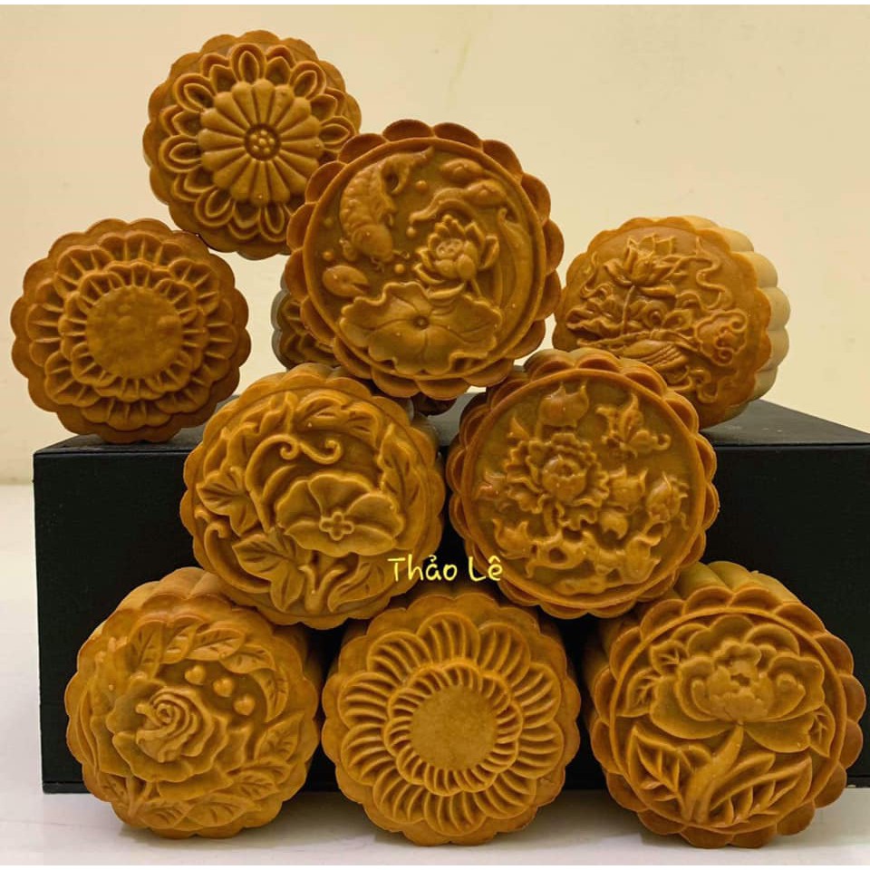 Khuôn trung thu lò xo 180gr sen cá chép