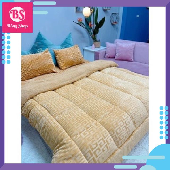 Chăn lông cừu, chăn chữ vạn, chăn nỉ lông cừu, chăn đại hàn 1m95 x 2m15 (nặng 3.3kg)