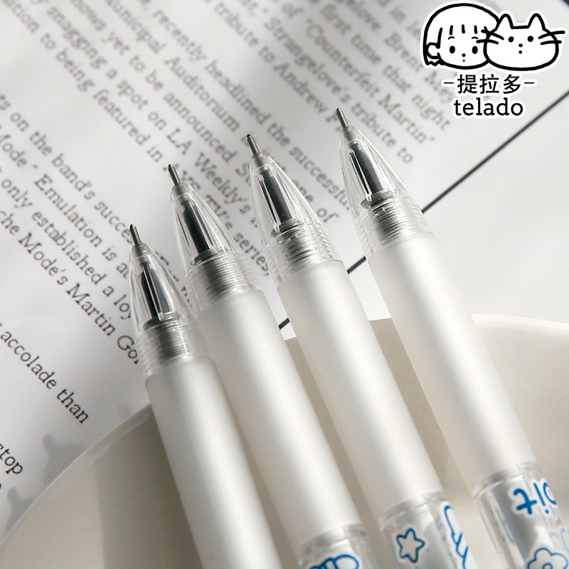 Bút Bi Dạng Nhấn Hình Thỏ Dễ Thương Phong Cách Hàn Quốc
