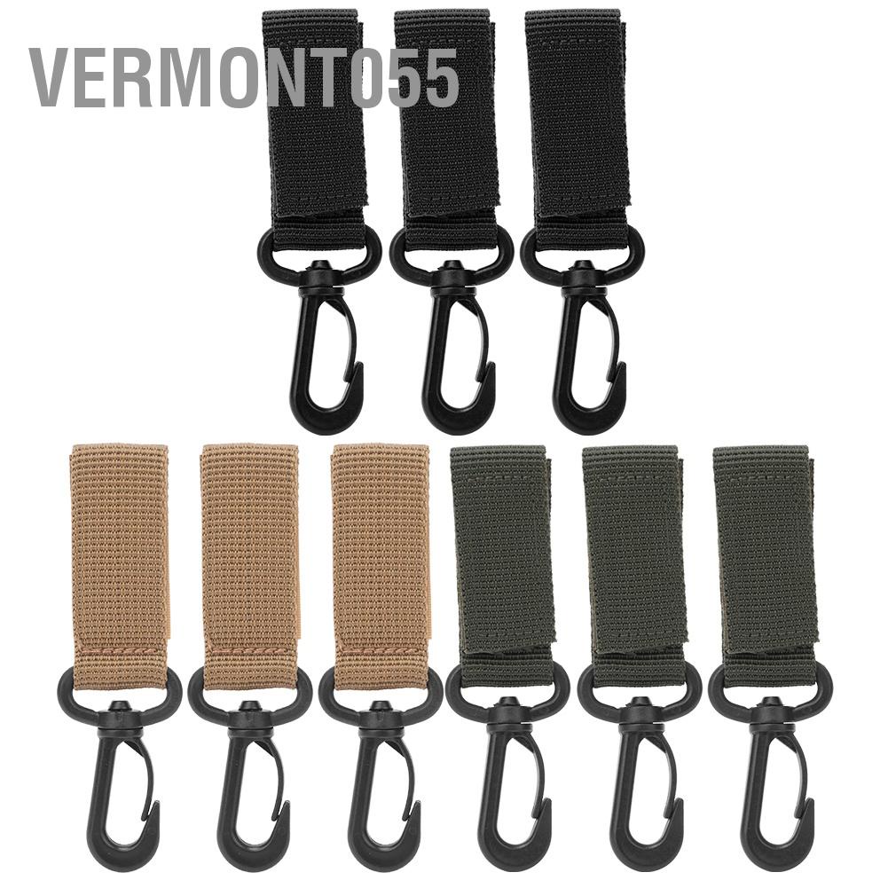 Vermont055 3Pcs Outdoor Supply 360 Degree Rotation Webbing Buckle Key Chain Belt Hook