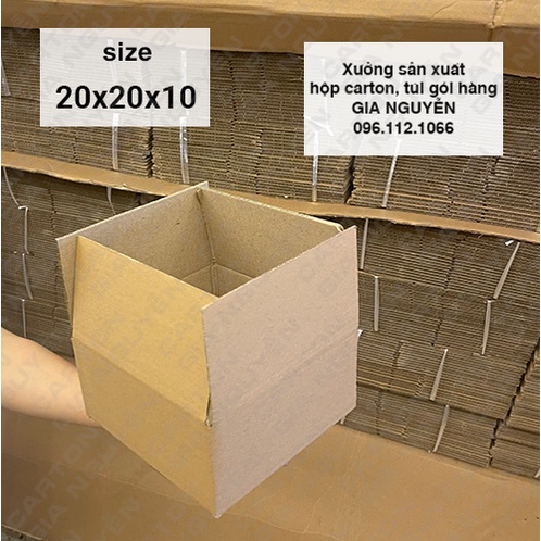 Set 20 hộp kích thước 20x20x10 dùng gói hàng đồ ăn, bánh mix, ăn vặt Gia Nguyễn chất lượng tốt