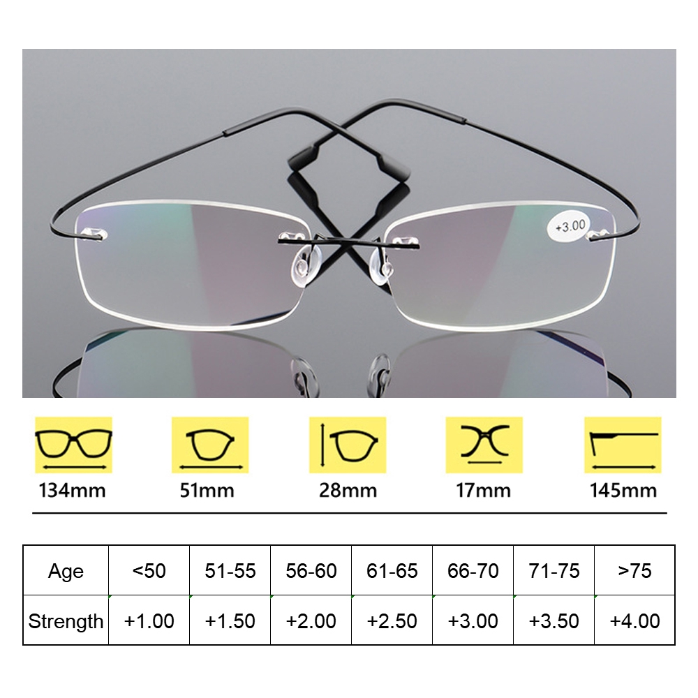 OKDEALS Men and Women Eyewear Flexible Vision Care Ultralight Reading Glasses