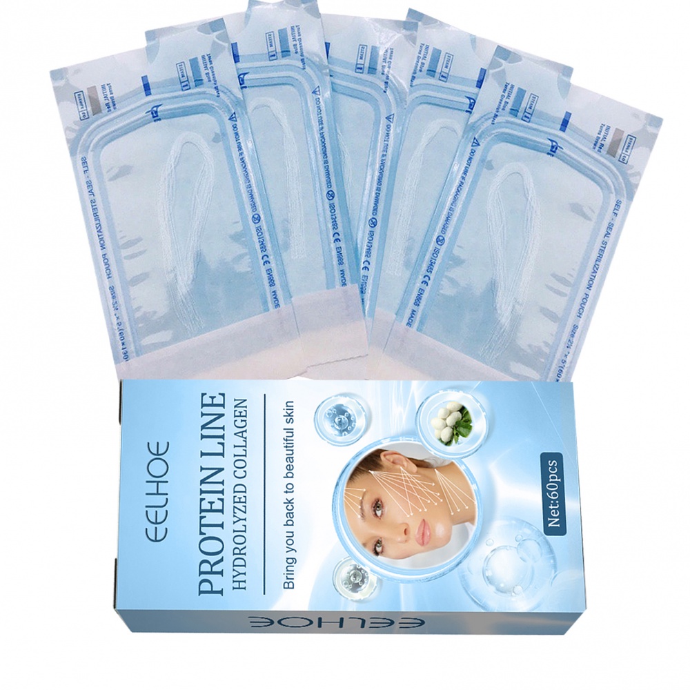 Set 5 Túi/60 Sợi Protein Vàng Làm Săn Chắc Da Mặt Dưỡng Ẩm Da Mặt
