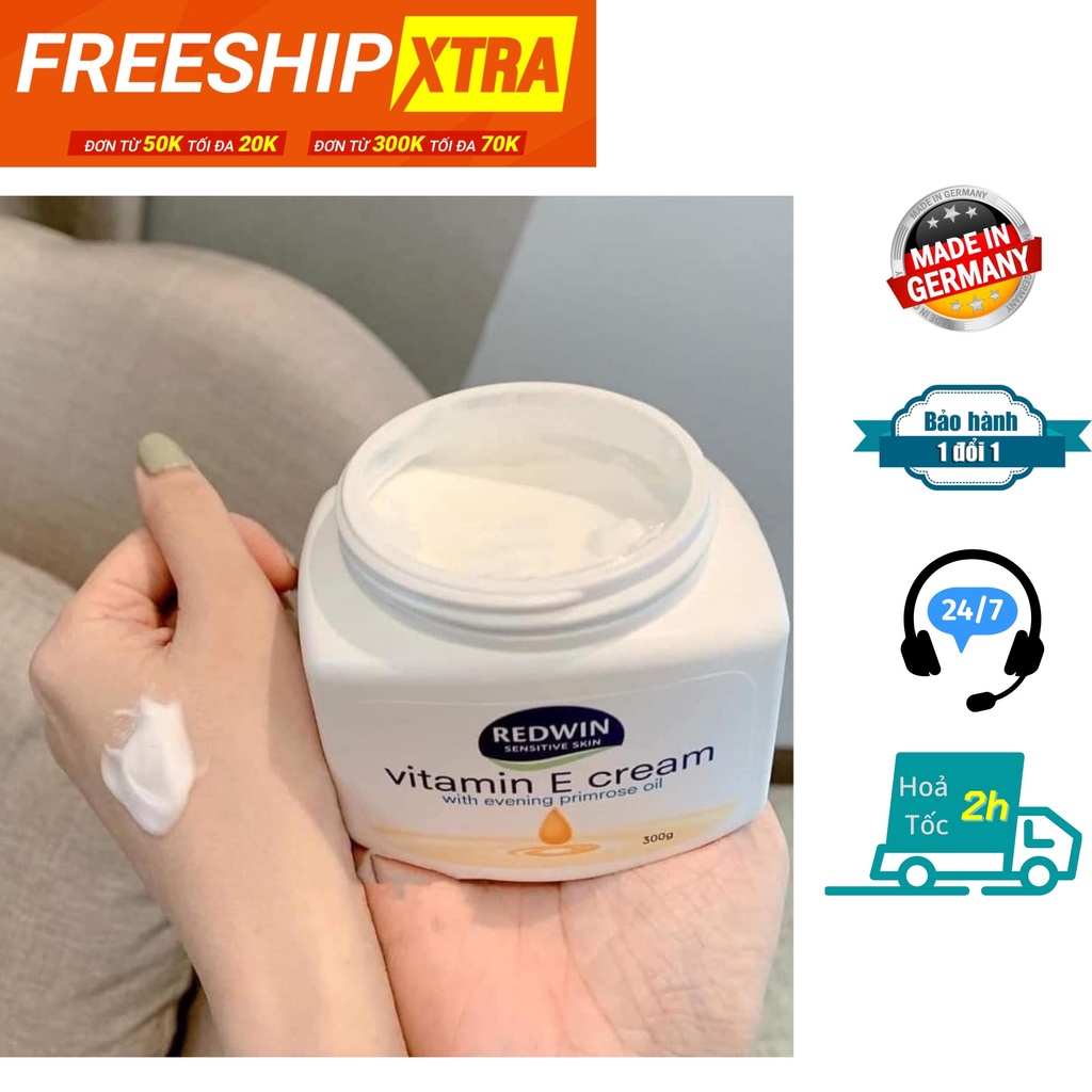 Kem dưỡng ẩm, làm trắng da mặt và body Redwin Vitamin E Cream 300ml