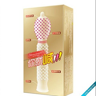 Bao cao su gân gai bi 3d ôm sát -hộp 8 pcs nhật bản