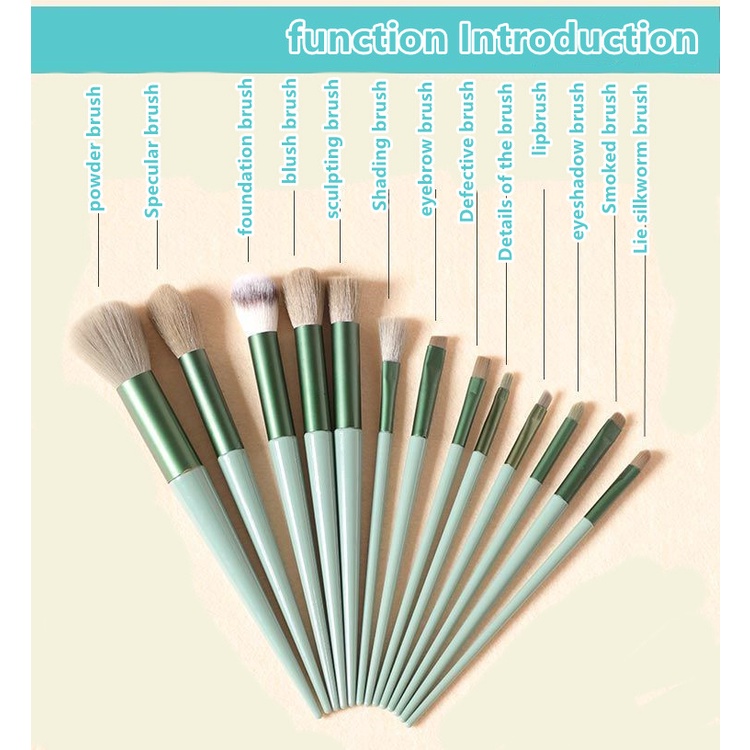 Set 8/13 Cọ Trang Điểm Chuyên Nghiệp
