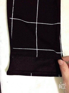 Quần baggy kẻ chất cát hàn KT