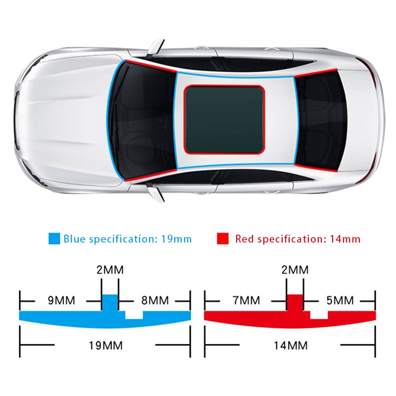 Dải cao su BLALION dày dán chặn cửa xe hơi chống va chạm tiện dụng