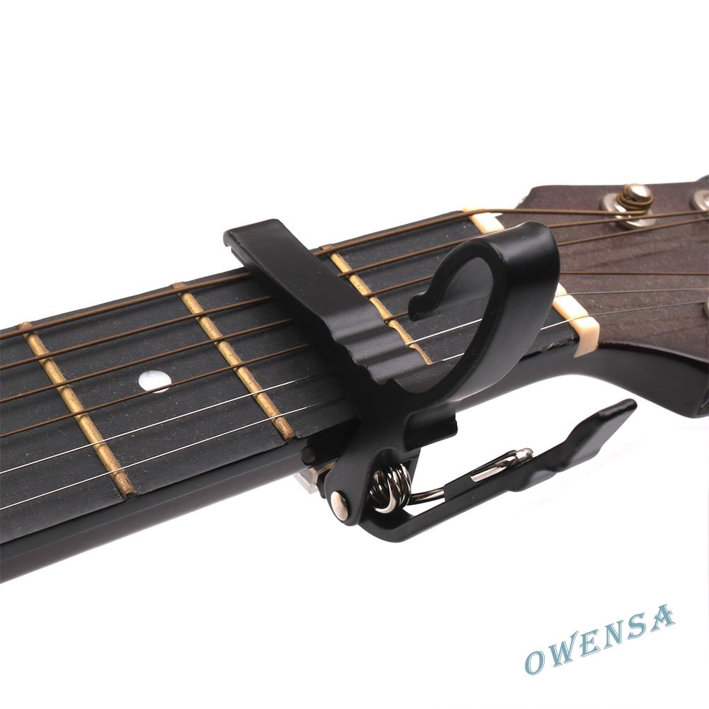『ow#Metal Acoustic Guitar Capo Tone Adjusting Clamp for Folk Classical Guitar☆