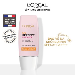 Kem Chống Nắng Trắng Sáng Tức Thì L'Oreal Paris UV Perfect Rosy SPF50+ PA++++ 30ml