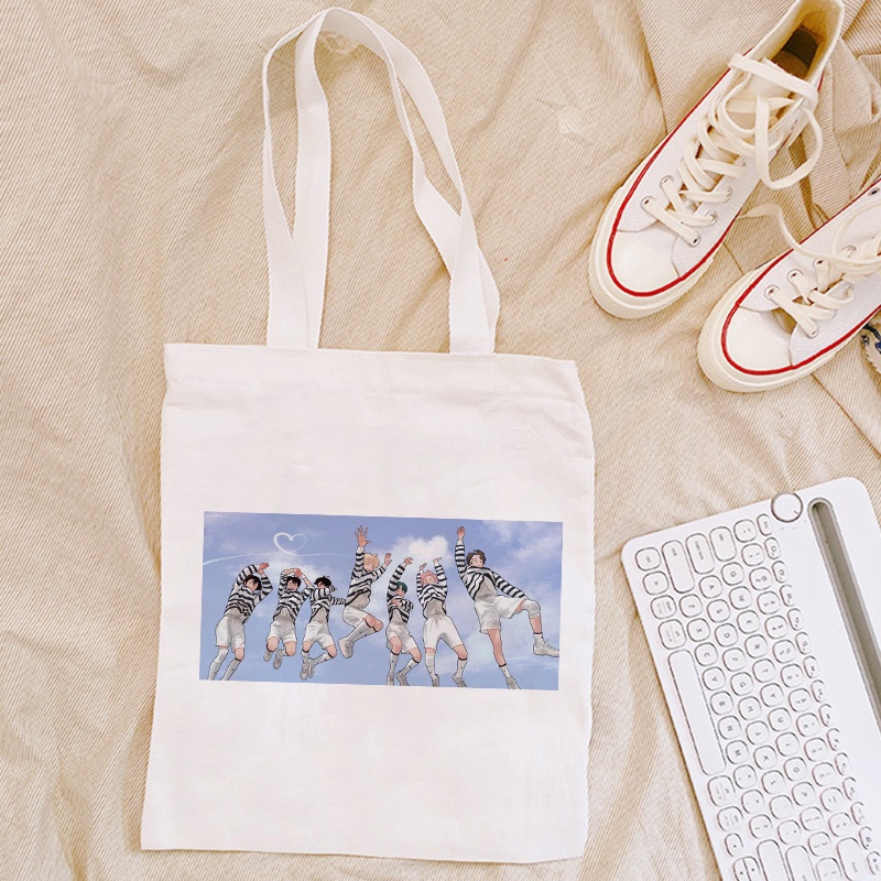 Enhypen Totebag Canvas KPOP Túi xách đeo vai Túi mua sắm thông thường Túi tote bé gái