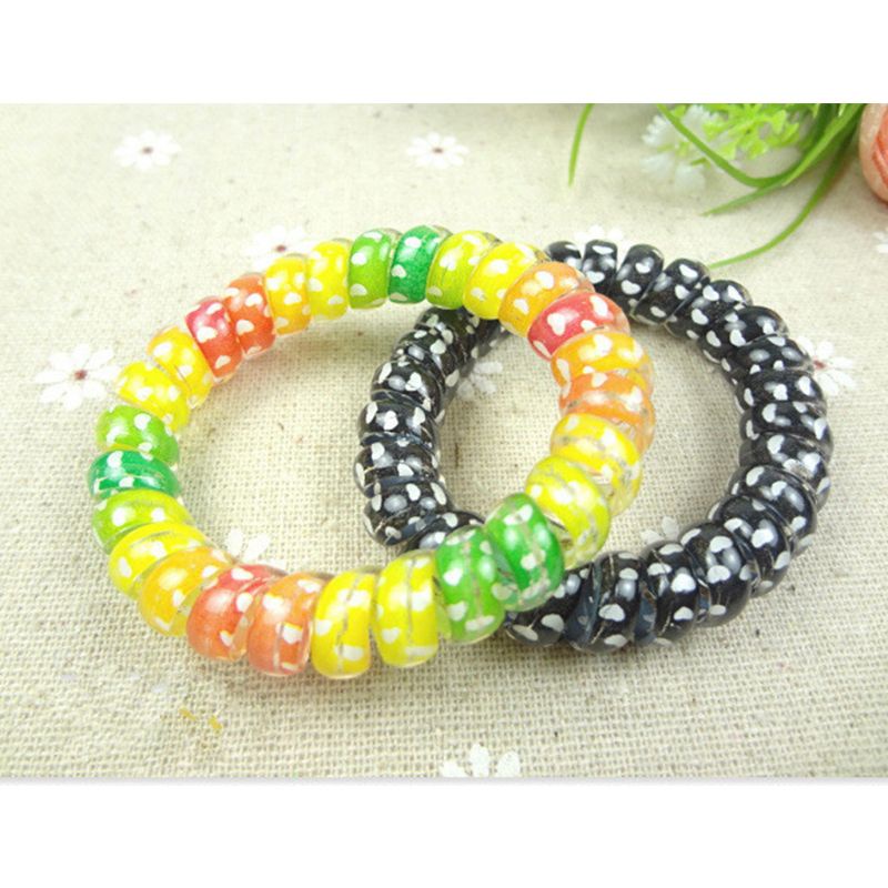 Dây Buộc Tóc Lò Xo Xoắn Ốc Bằng Nhựa Nhiều Màu Sắc Dành Cho Nữ