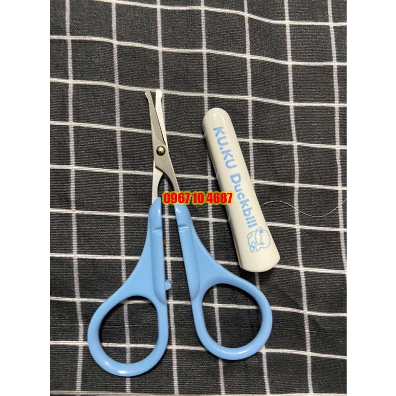 Dụng cụ kéo cắt móng tay cho bé bằng nhựa và hợp kim cao cấp kuku ku3017a