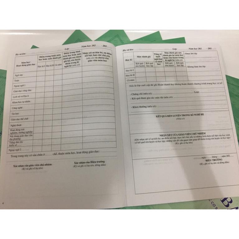 Sách - Học bạ trung học cơ sở ( mẫu mới )