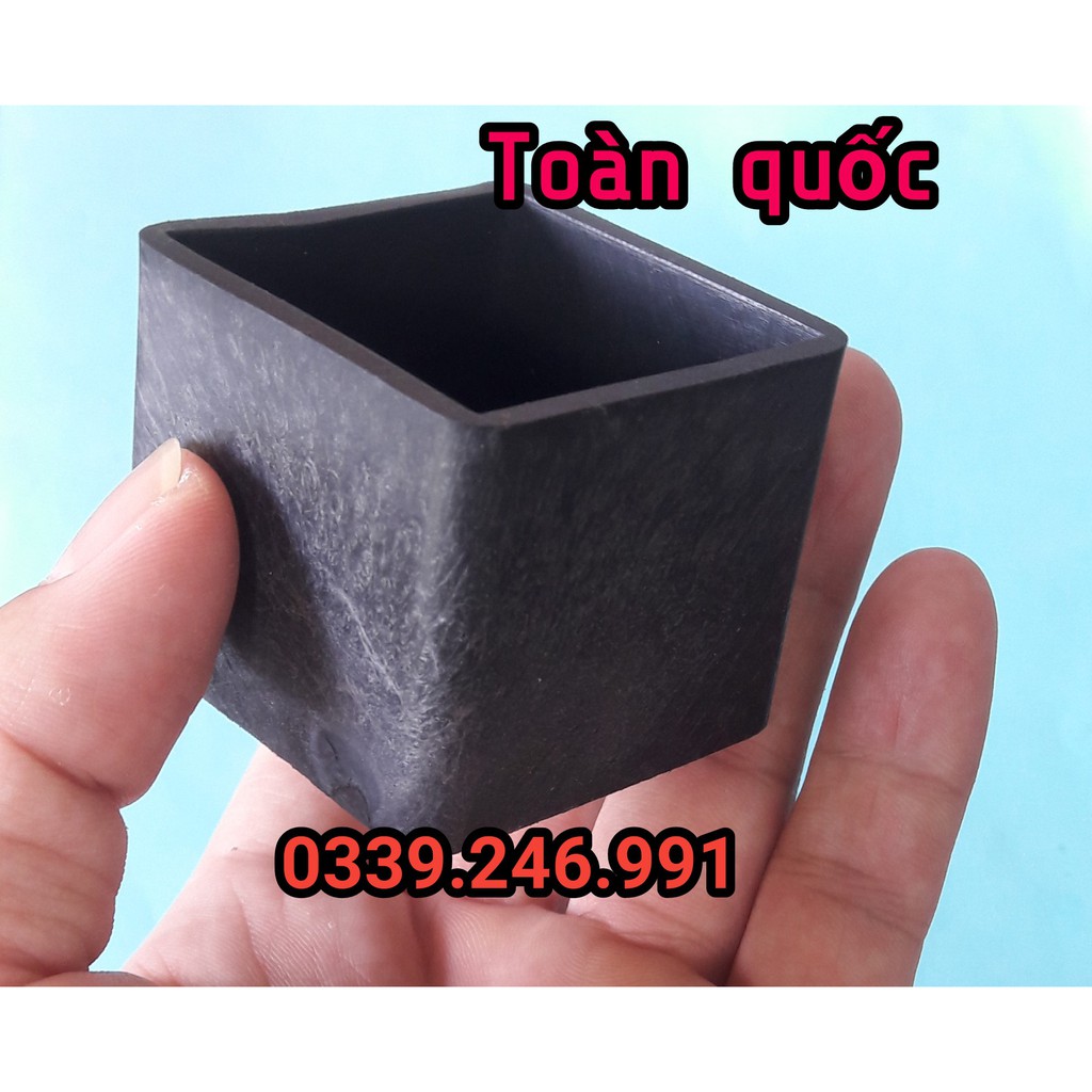 10 chiếc chup 40x40 mm_bọc ngoài chân bàn ghế, ủng, nút bịt chân bàn ghế, ống hộp vuông, nút chân nhựa, ủng chân cho ống