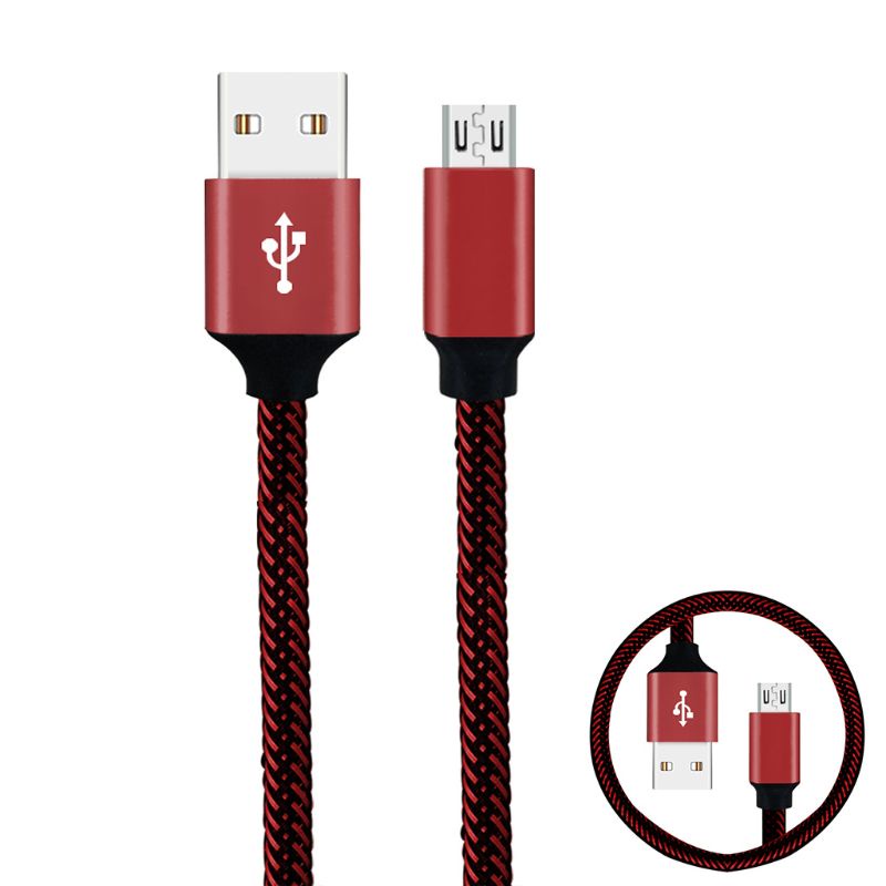 Cáp Sạc Nhanh 3A Micro USB Bện Dây Cho S7 S6