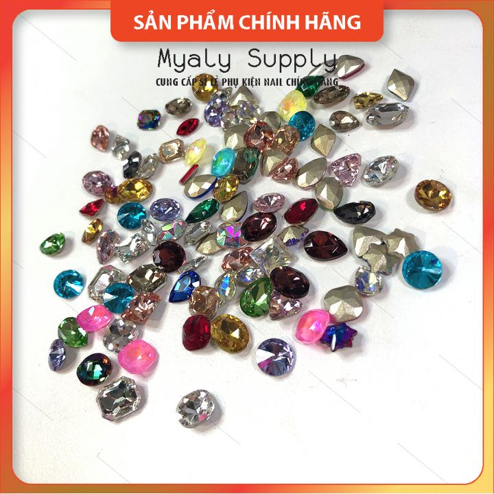 Đá Khối Nail Đính Móng Giả Úc Chân Nhọn 100 Viên SP000908