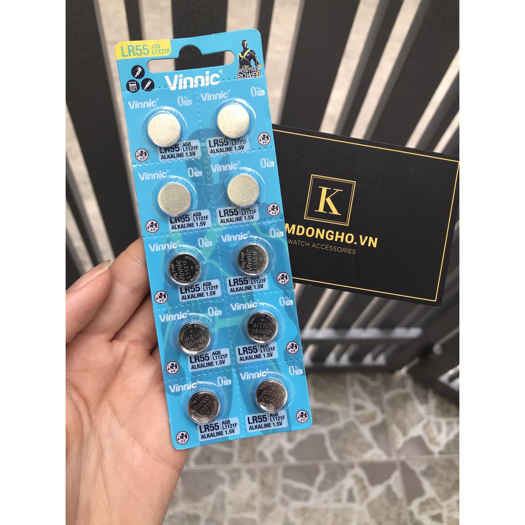 Vỉ 10 viên pin L1121F LR55 AG8 1120 391A SR1120SW L1121 VINNIC Pin đồng hồ