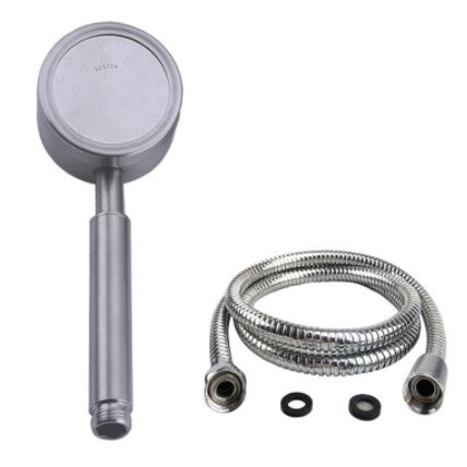 Bộ củ sen hợp kim một đường nước lạnh và tay sen INOX SUS304 tròn dày cao cấp không gỉ sét - QM.CS02.TS023B3