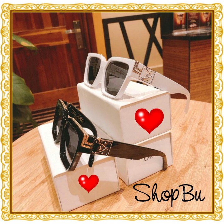 Kính râm unisex đẳng cấp sang chảnh thời trang đen / trắng | BigBuy360 - bigbuy360.vn