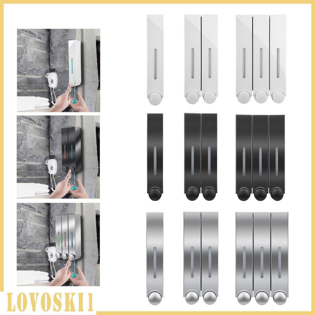 Set 1/ 2/ 3 bình nhấn tay đựng dầu gội sữa tắm gắn tường tiện lợi