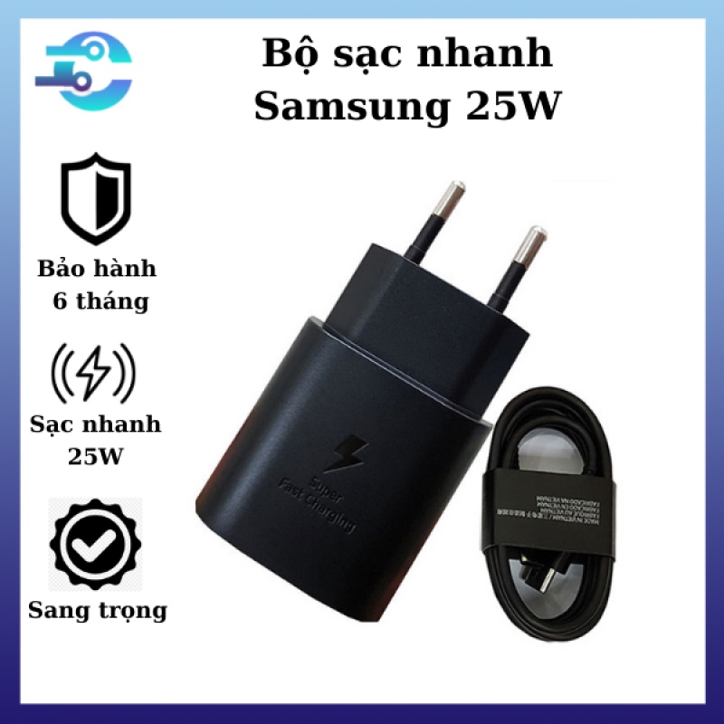 Bộ sạc siêu nhanh 25W dùng cho Samsung A90 A80 A72 A71 A70 M51
