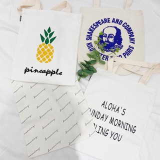 Túi tote vải trắng