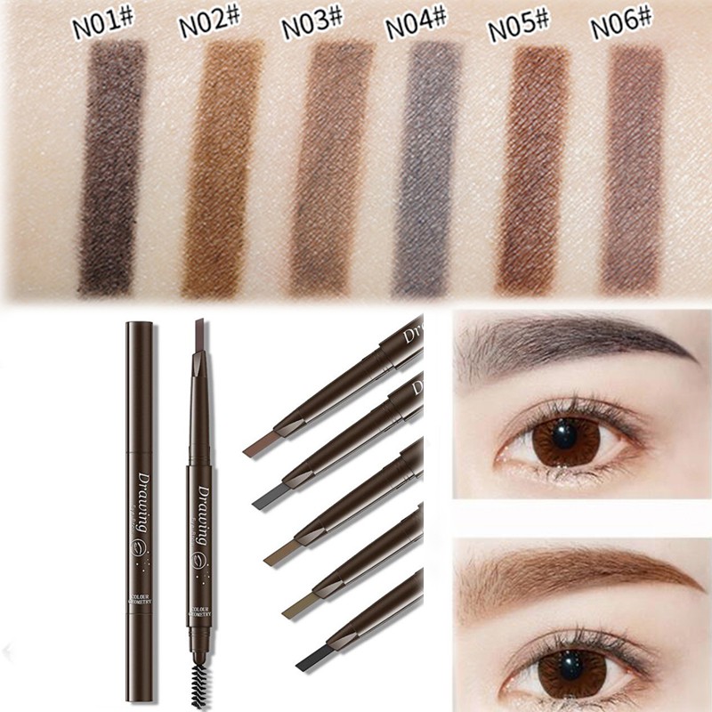 [Hàng mới về] Bút kẻ mày 2 trong 1 lâu trôi có đầu cọ chuốt | BigBuy360 - bigbuy360.vn