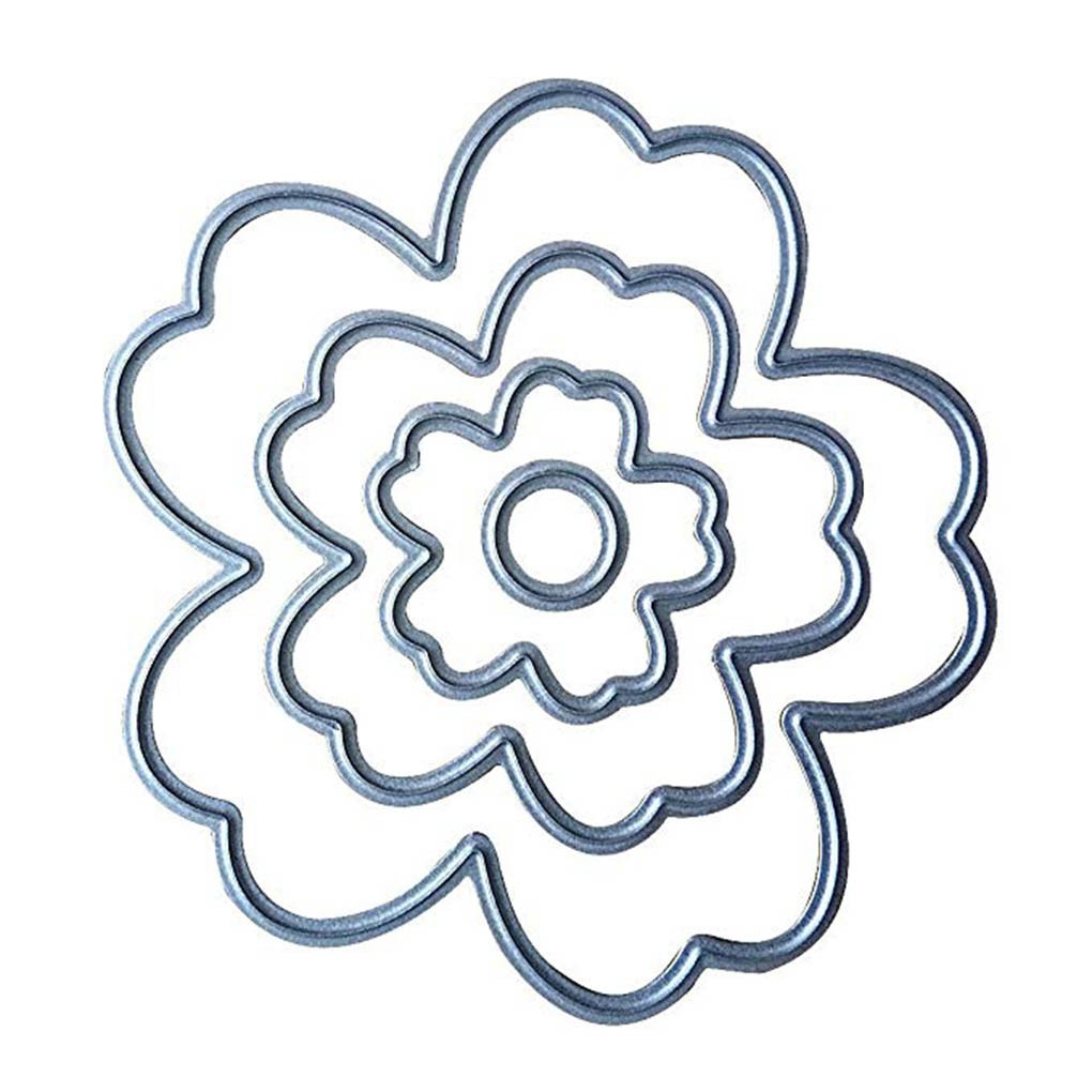 Khuôn Cắt Giấy Làm Từ Kim Loại Phong Cách Hình Hoa Dùng Trang Trí Tập Sách