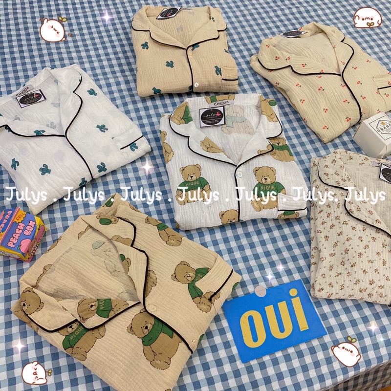 SET NGỦ pyjama viền 6 màu (ảnh thật shop chụp kèm video)