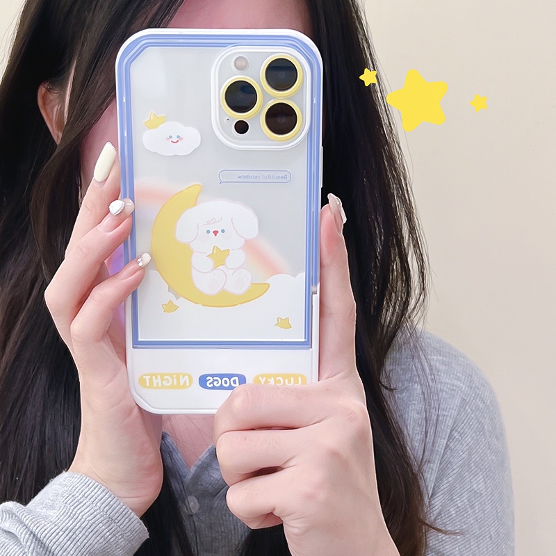 Ốp lưng iphoneỐp Điện Thoại  Kèm Giá Đỡ Tàng Hình Họa Tiết Hoạt Hình Dễ Thương Cho iphone 14 / 13Pro 12 / xs / 6 / 7 / 8PLUSDinuo case