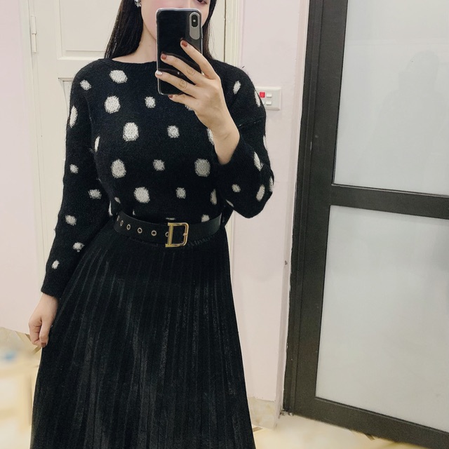 Áo Len Chấm Bi Quảng Châu Cao Cấp Shop sale hạ mắc
