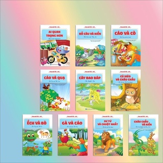 Sách - bộ 10 cuốn tranh truyện ngụ ngôn aesop - song ngữ việt anh