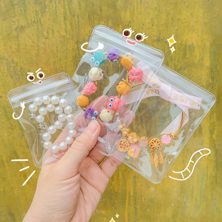 1 Cái - Túi Zip Nhựa Trong Suốt Tái Sử Dụng Được