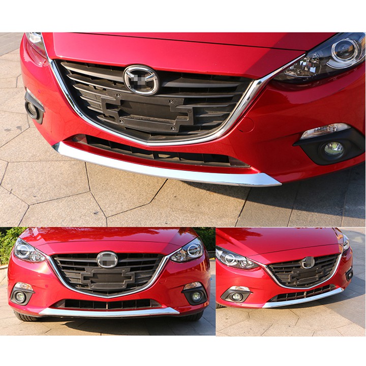 Ốp cản trước Mazda 3 2017-2019 mạ Crom cao cấp