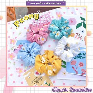 Cột Tóc Vải nhiều màu Scrunchies Hoa Cúc Penny