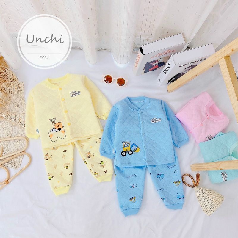 Bộ quần áo bông xốp cho bé trai bé gái 3-10kg / nhiều mẫu