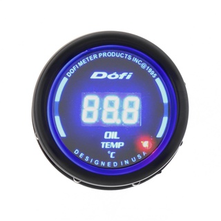 Đồng hồ đo nhiệt độ dầu 2 inch 52mm màn hình led xanh cho xe 3