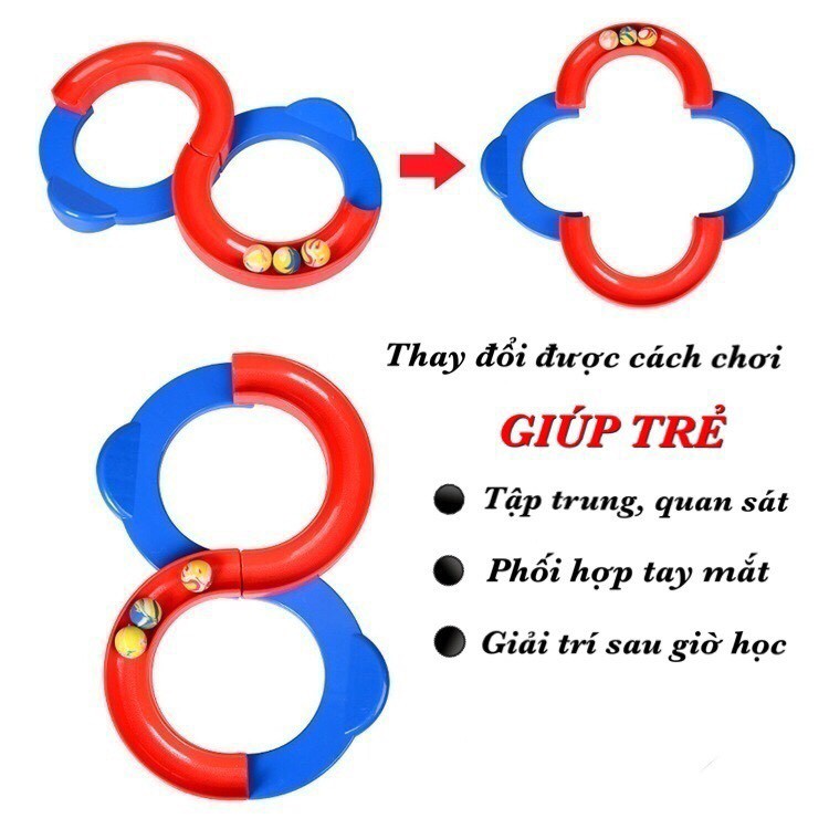 Đồ chơi thông minh - Di chuyển bi thăng bằng trên đường ray ố 8 - DOZKIDZ