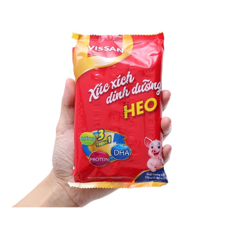 Bịch xúc xích heo dinh dưỡng vissan 175g (5 cây x 35g)