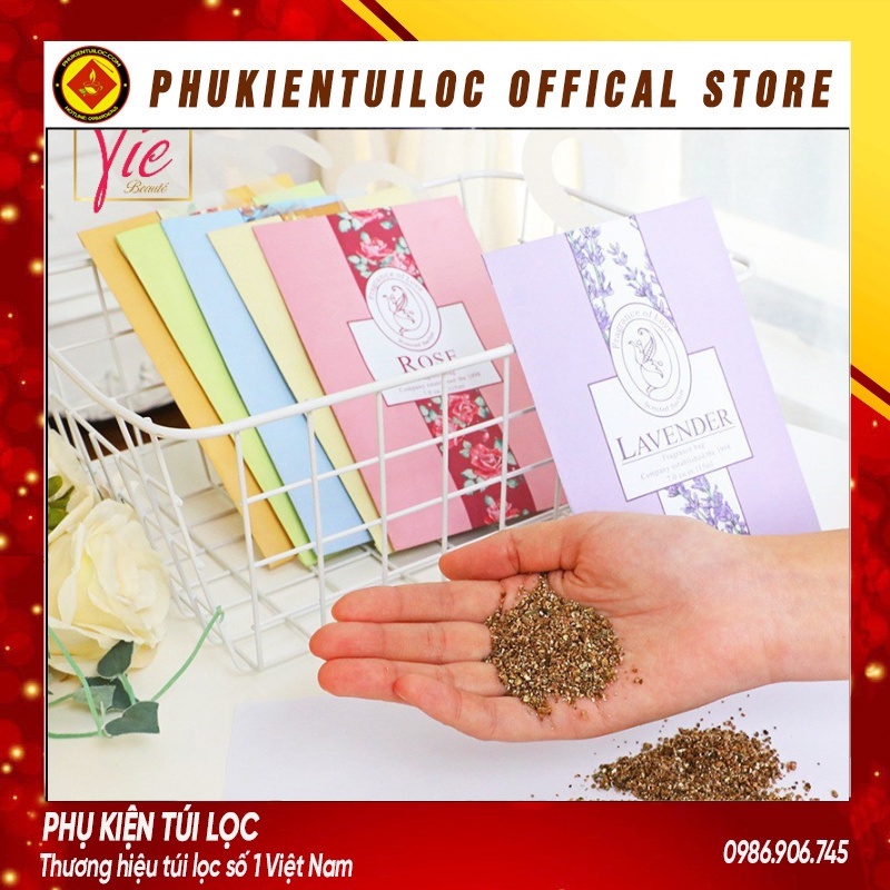 TÚI THƠM THẢO MỘC T1 Tinh Dầu Tự Nhiên Treo Phòng Ngủ - Gói Thơm Mini Để Tủ Và Móc Treo Trong Suốt T10