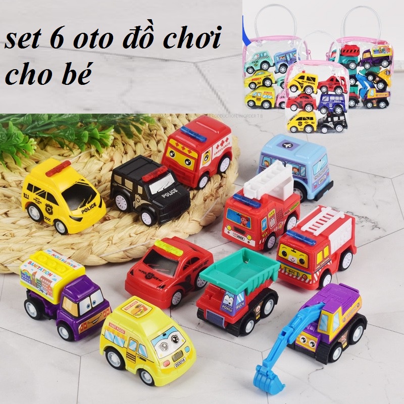 Set 6 oto đồ chơi cho bé