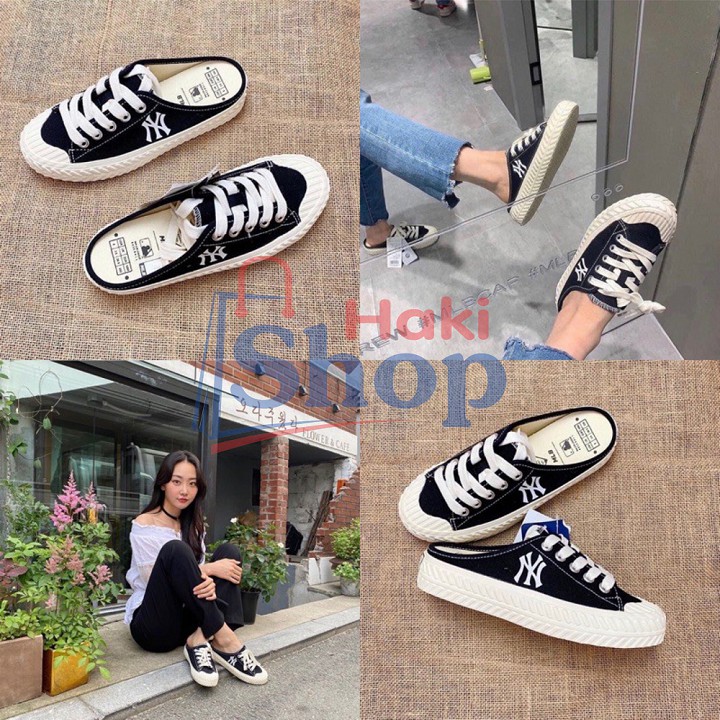 [Fullbox &amp;Bill] Giày Đạp Gót ML B, giày hot trend, giày thể thao nữ NY, Đế cao 3cm (zép 1-1)