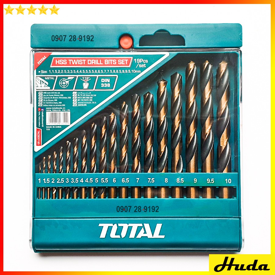 BỘ 19 MŨI KHOAN KIM LOẠI TOTAL TACSD0195 POI