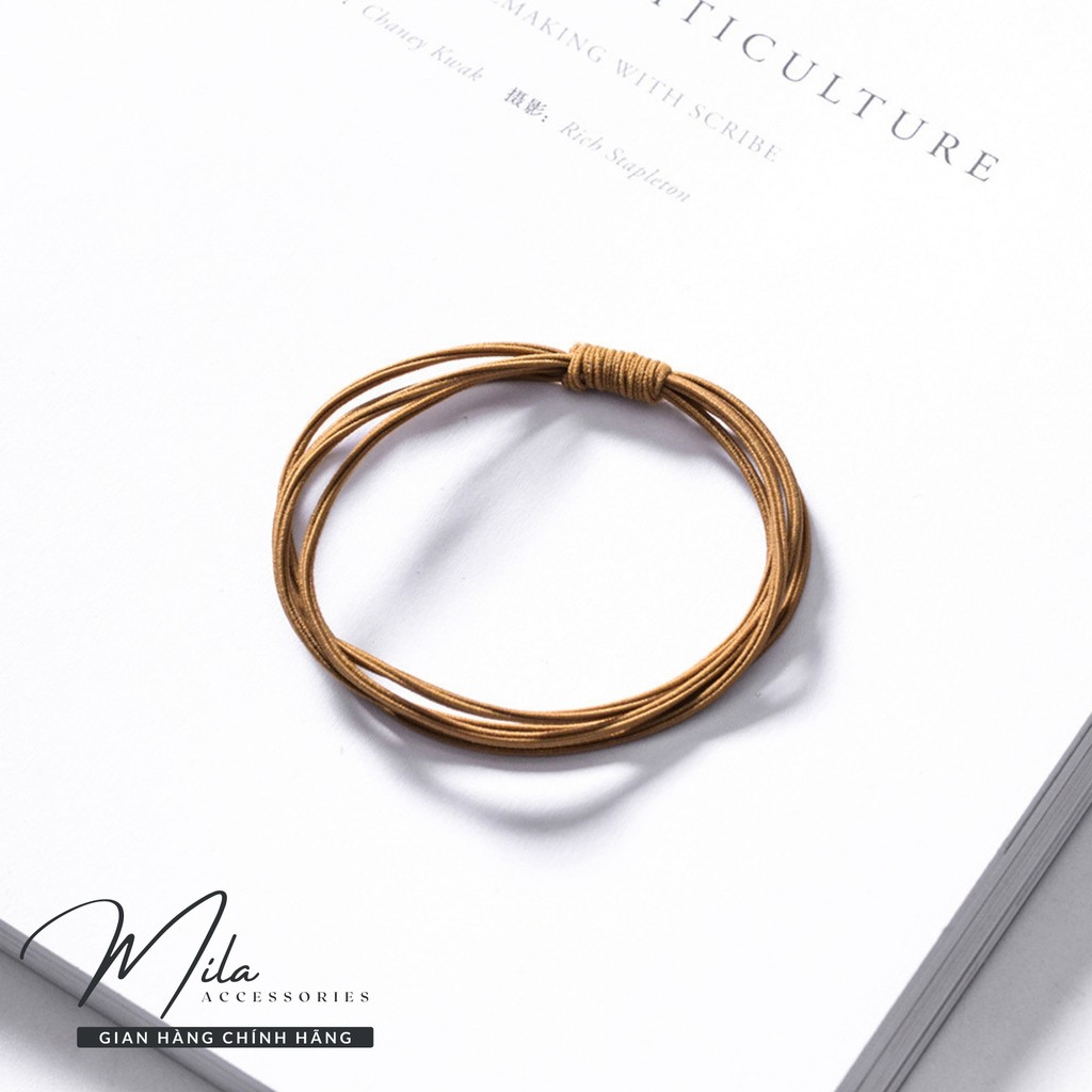 Dây buộc tóc vải hàn quốc cute MILA D104 ❤️SIÊU DỄ THƯƠNG❤️ với 4 dây co giãn siêu bền Mila Accessories