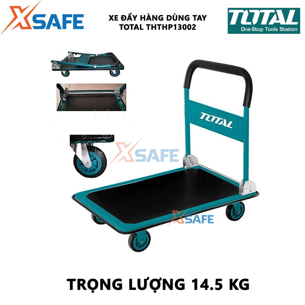 Xe đẩy hàng TOTAL THTHP13002 gấp gọn Khả năng tải 300kg Bánh xe PU kích thước 5 inch - Chính hãng