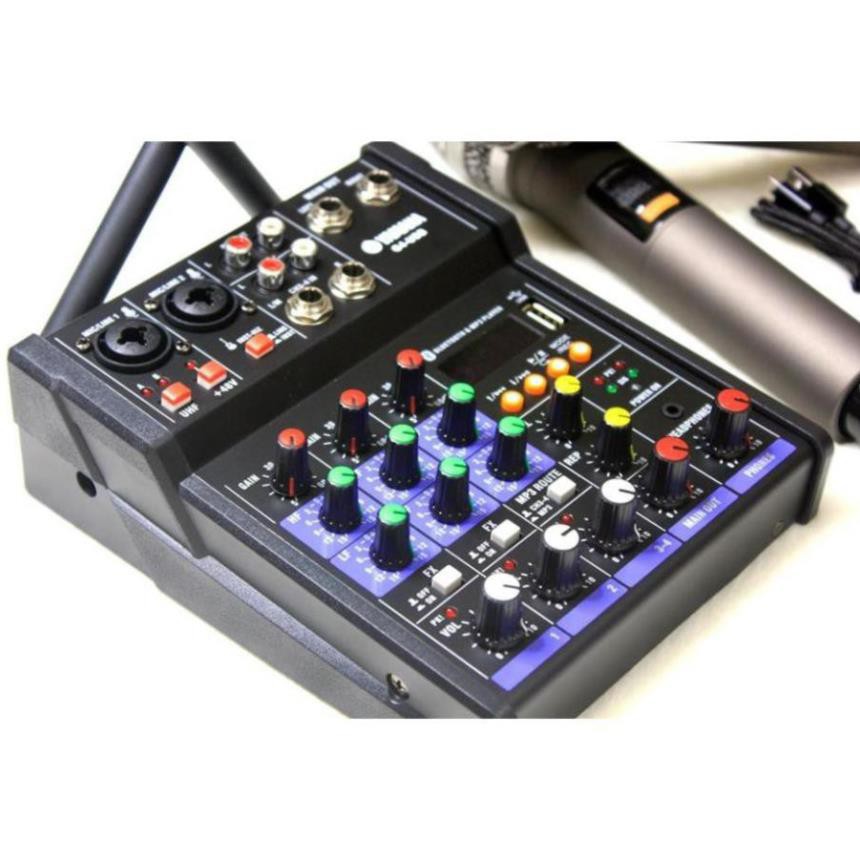 Bộ Mixer Yamaha G4 USB ☢️FreeShip☢️ - Mixer Chuyên Karaoke, Livestream, Thu Âm Cao Cấp - Tặng Kèm 2 Micro Không Dây